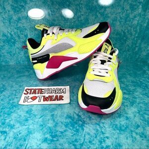 Puma RS-X E Lights White Fizzy Yellow Women’s Low Top Athletic Shoes